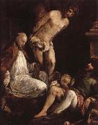 Giacomo Bassano St.Fabian,St.Rocc,and St.Sebastian oil painting on canvas